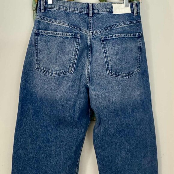 DL1961 Wide-Leg Jeans in Classic Blue Denim (Size 31 / 12–14) - Picture 4 of 10